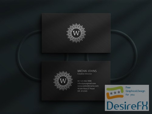Business card mockup with shadow overlay design Premium Psd