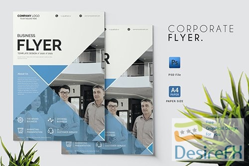 Business &amp; Company - Flyer Template 43NQTVB PSD