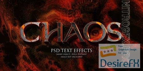 Chaos text effect Premium Psd