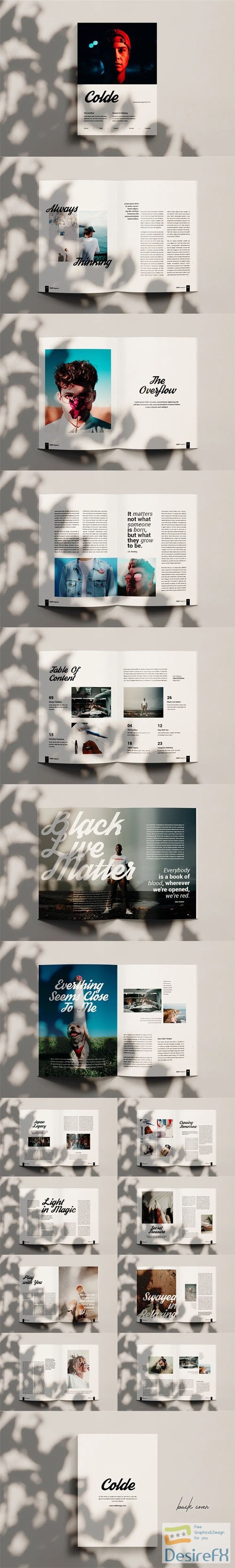Colde - Fashion Magazine Indesign Template A4/US Letter