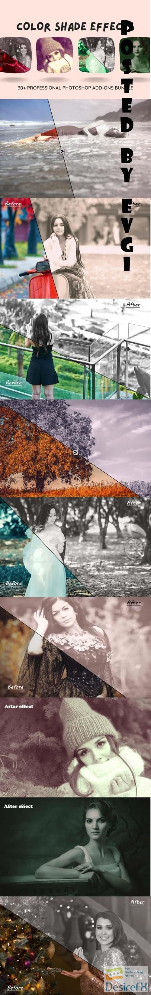 Color Shade 30 Effects PS Action Bundle