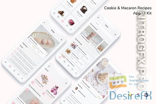 Cookie & Macaron Recipes App UI Kit