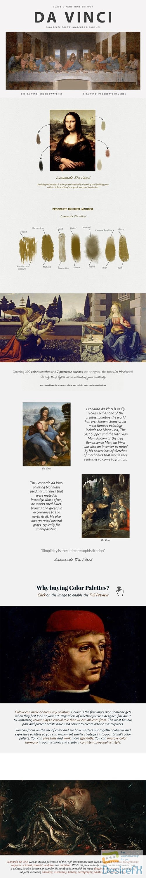 CreativeMarket - Da Vinci's Art Procreate Brushes 5478978