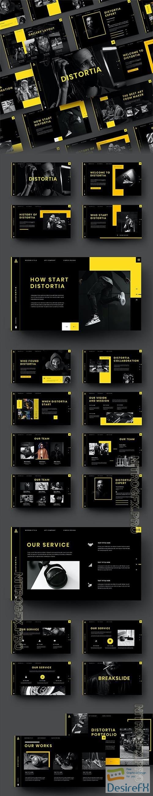Distortia – Business Powerpoint, Keynote and Google Slides Template