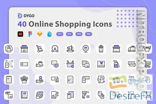 Dygo - Online Shopping Icons W7TVRNY