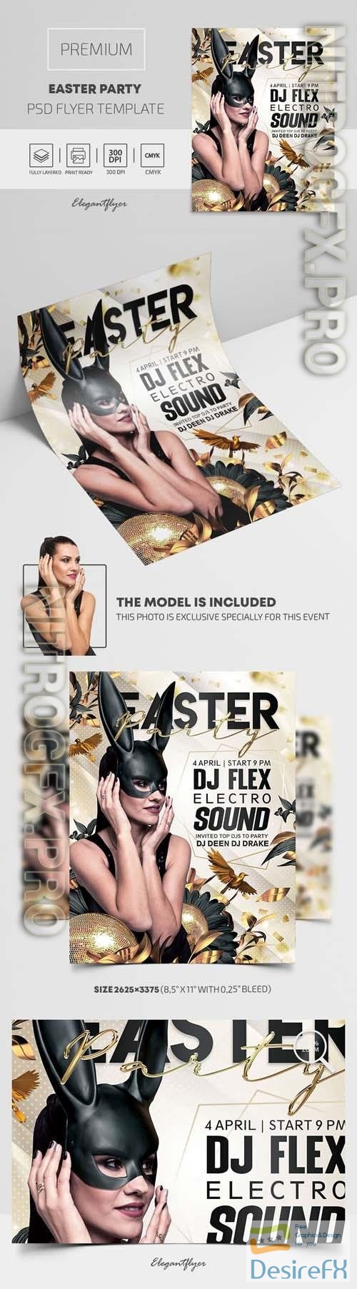 Easter Party Premium PSD Flyer Template