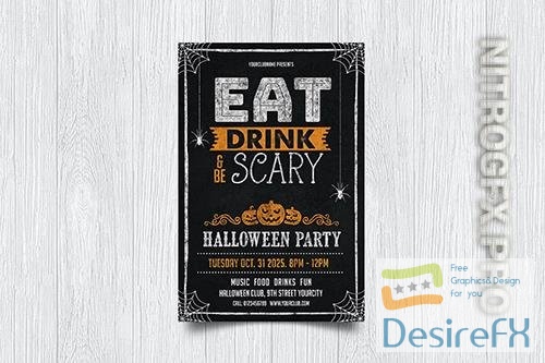Eat Drink Be Scary / Halloween Party M9T9RR5 PSD
