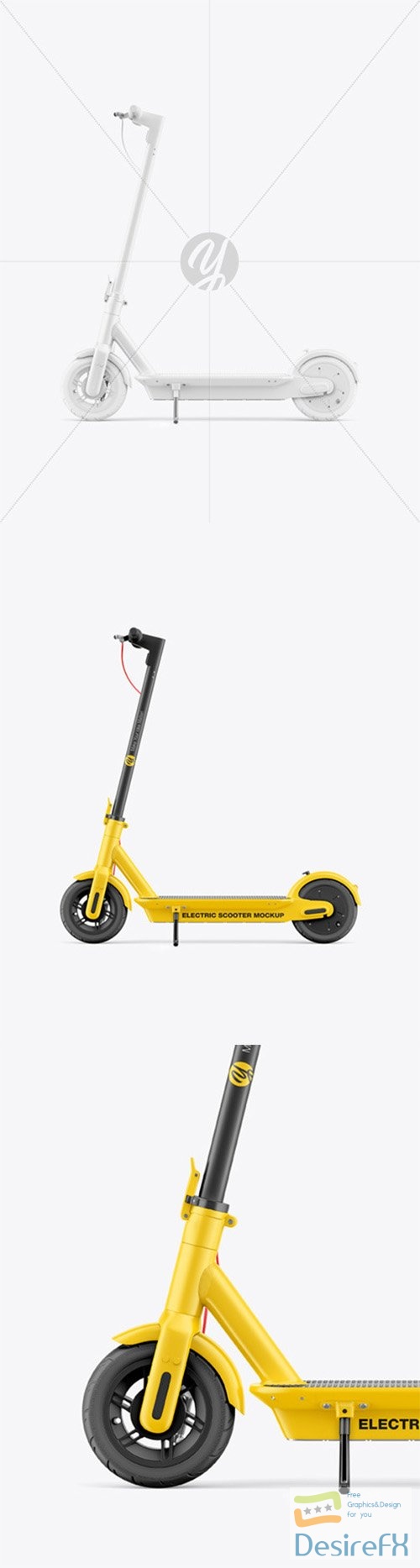 Electric Scooter Mockup - Side View 86115 TIF