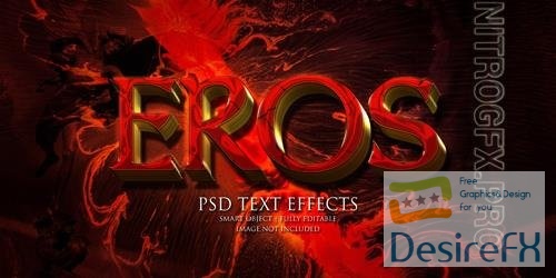 Eros text effect Premium Psd