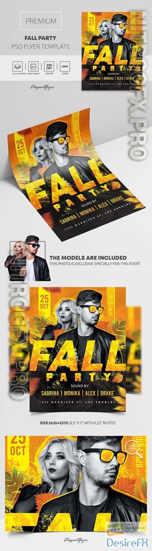 Fall Party Premium PSD Flyer Template