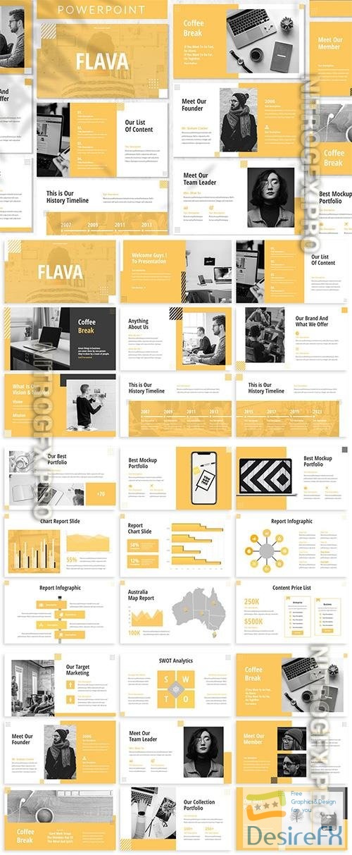 Flava - Creative - Powerpoint, Keynote and Google Slides Template