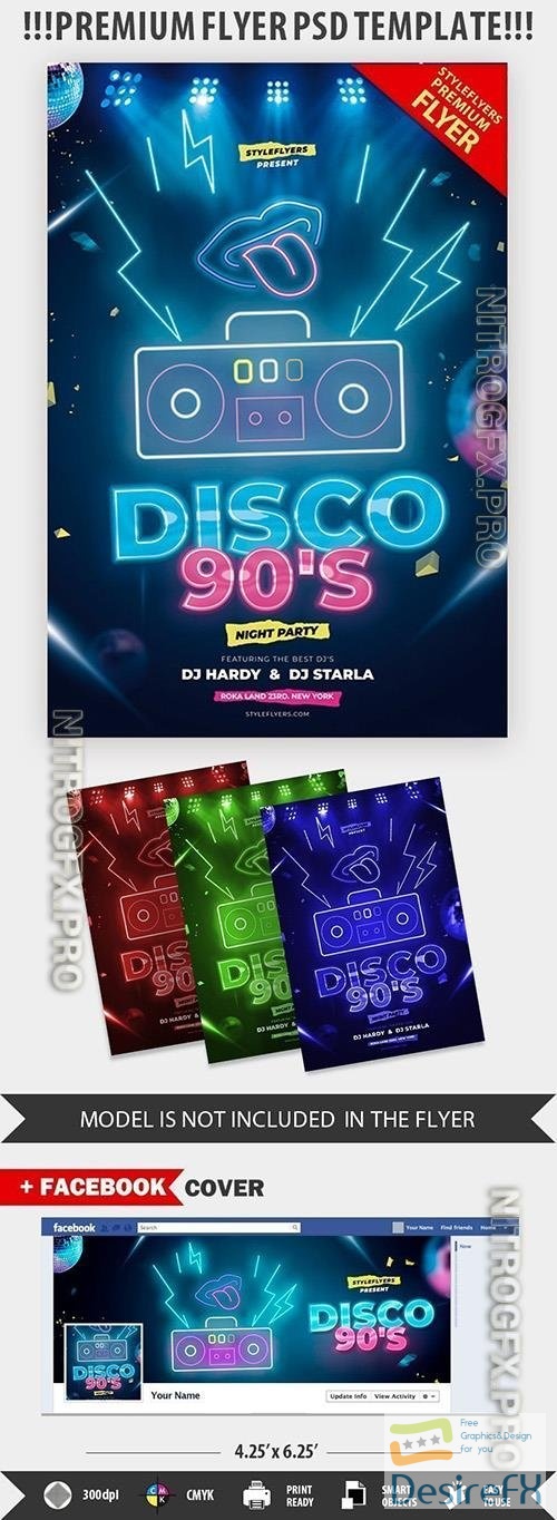 Flyer Template - Disco 90’s
