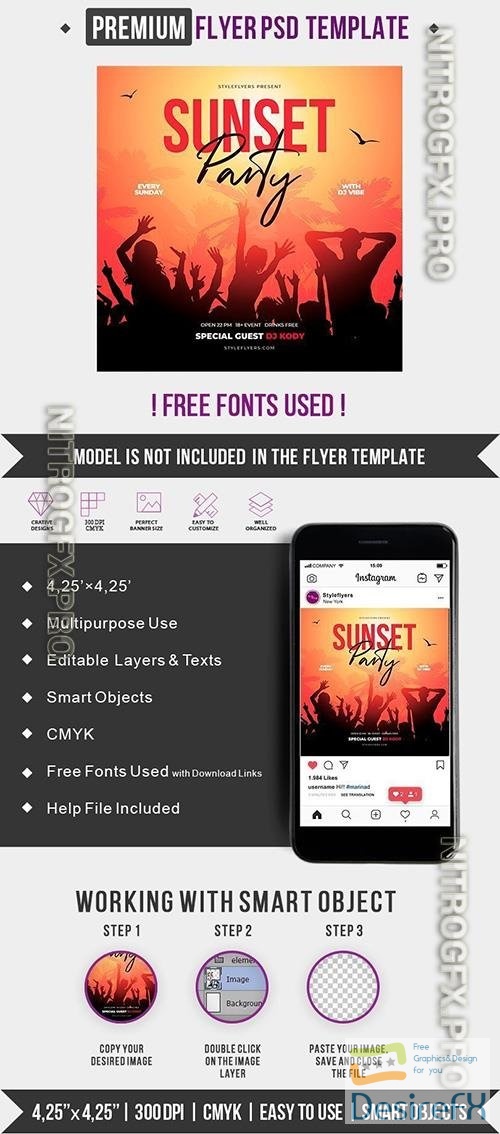 Flyer Template - Sunset Party