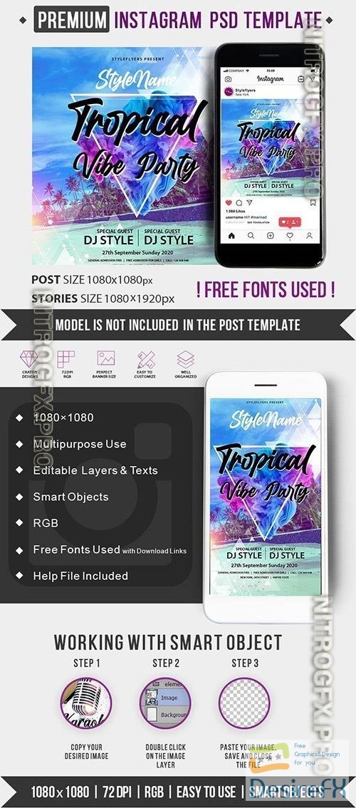 Flyer Template - Tropical Vibe Party