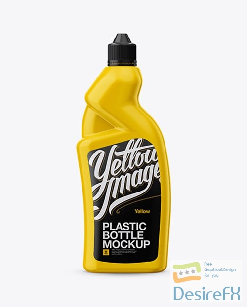 Glossy Plastic Bottle Mockup 14541