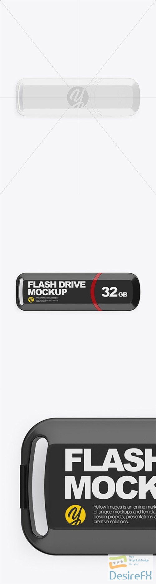 Glossy USB Flash Drive Mockup 80809 TIF