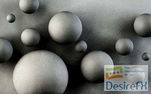 Gray solid sphere 3d background wall