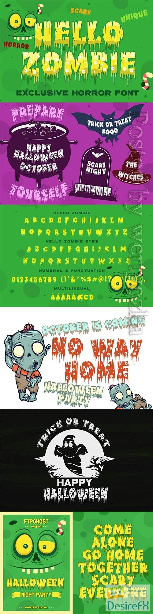 Hello Zombie Horror Font