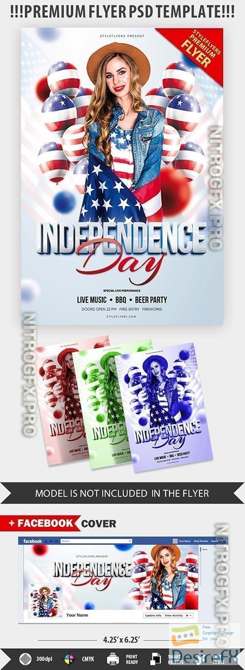 Independence Day Flyer PSD