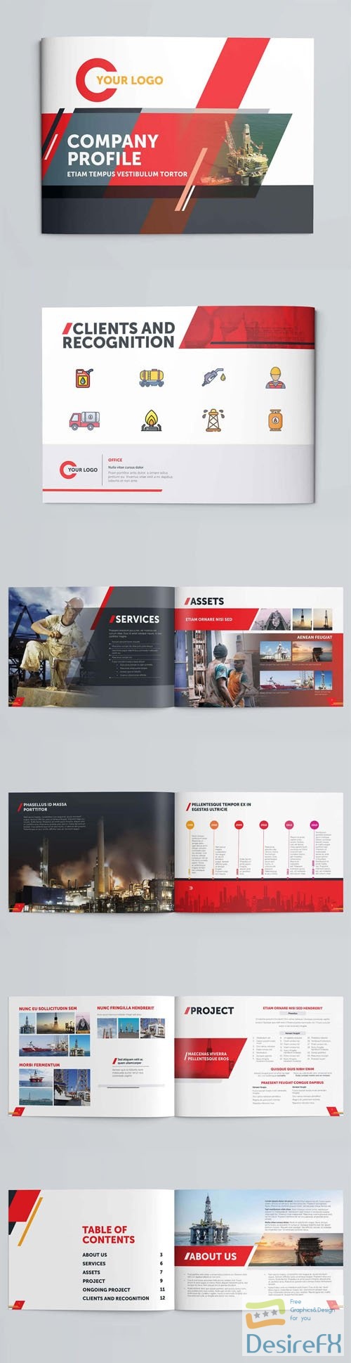 Industrial Company Profile Booklet Indesign Template