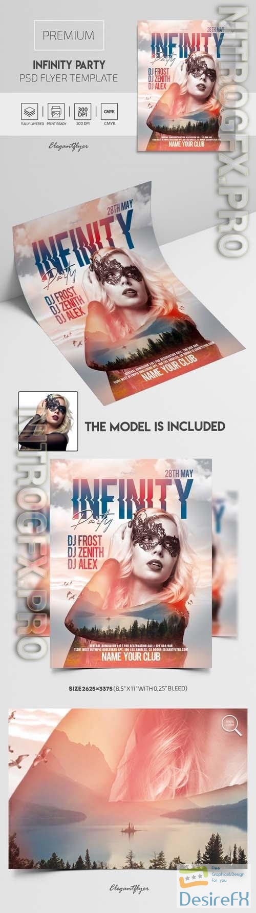 Infinity Party Flyer PSD Template