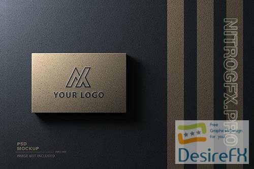 Luxury business paper logo mockup