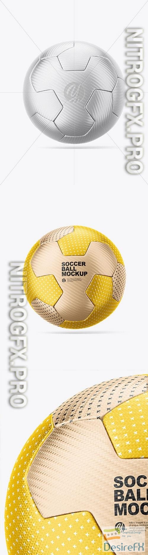 Metallic Soccer Ball Mockup86503