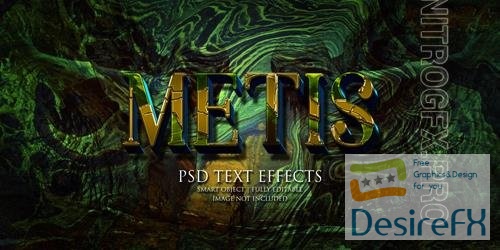 Metis text effect Premium Psd