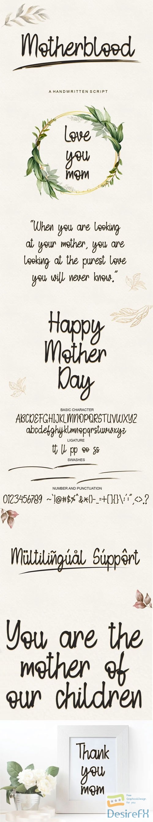 Motherblood Script - Handwritten Font