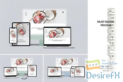 Multi Device Mockups front angle View