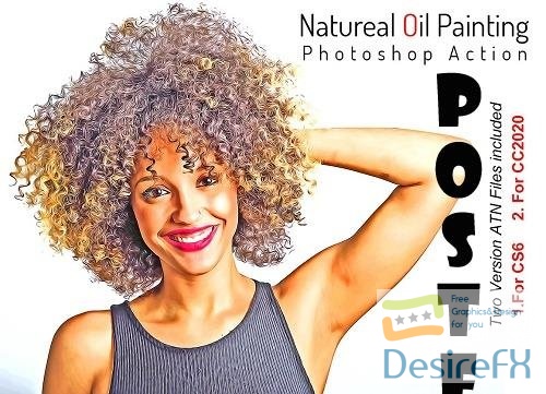 Natural Oil Painting PS Action - 6424839