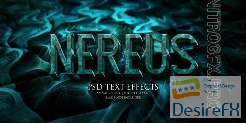 Nereus text effect Premium Psd