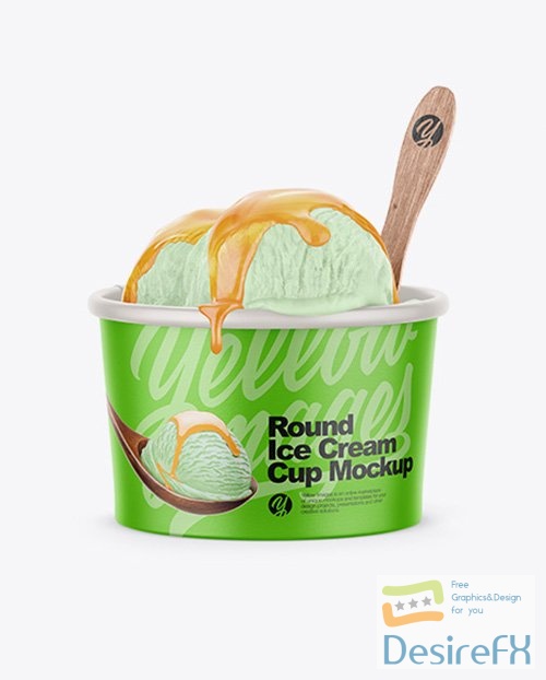 Paper Ice Cream Cup Mockup 30393