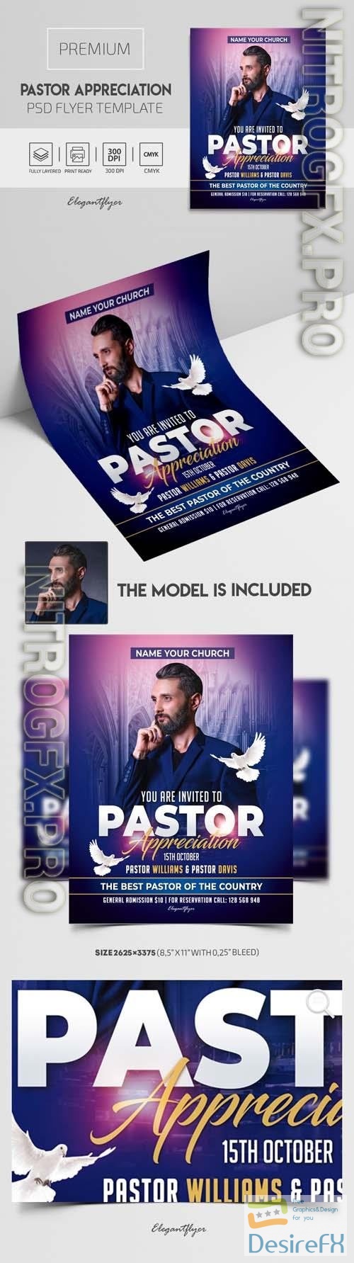 Pastor Appreciation Premium PSD Flyer Template