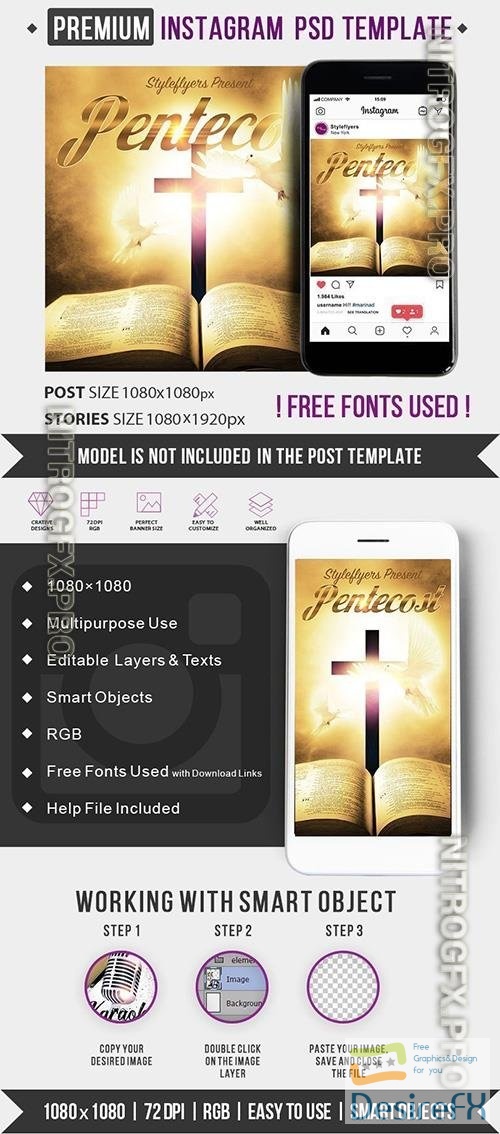 Pentecost Instagram Post and Story Template