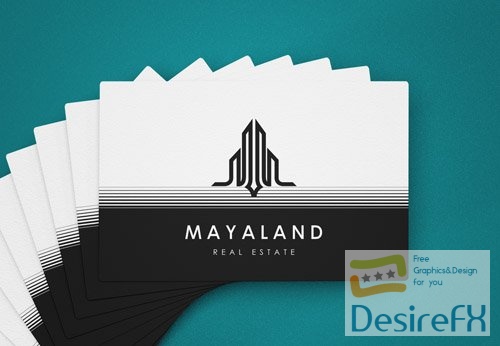 Pile of business card mockup design top view Premium Psd