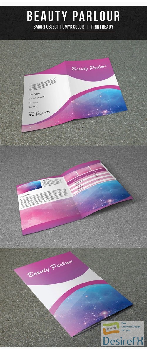 Pink Wavy Border Brochure Layout 1