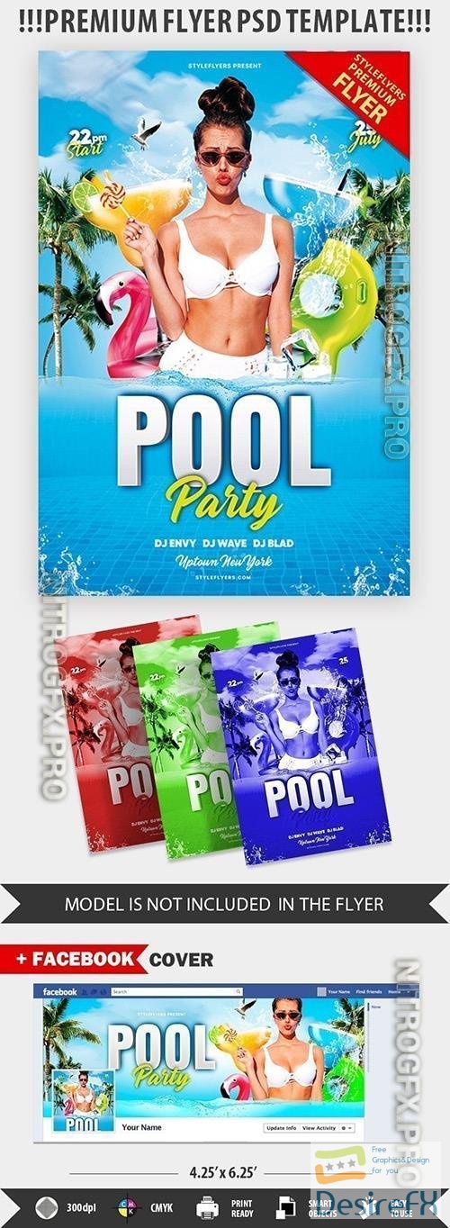Pool Party Flyer PSD