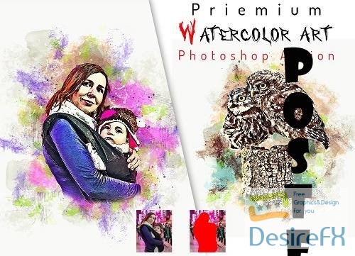 Premium Watercolor Art Action - 6422817