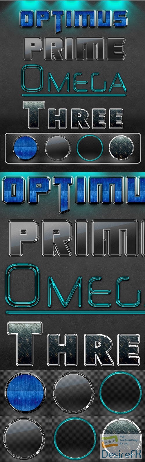 Prime Omega Three - 4 Photoshop Styles