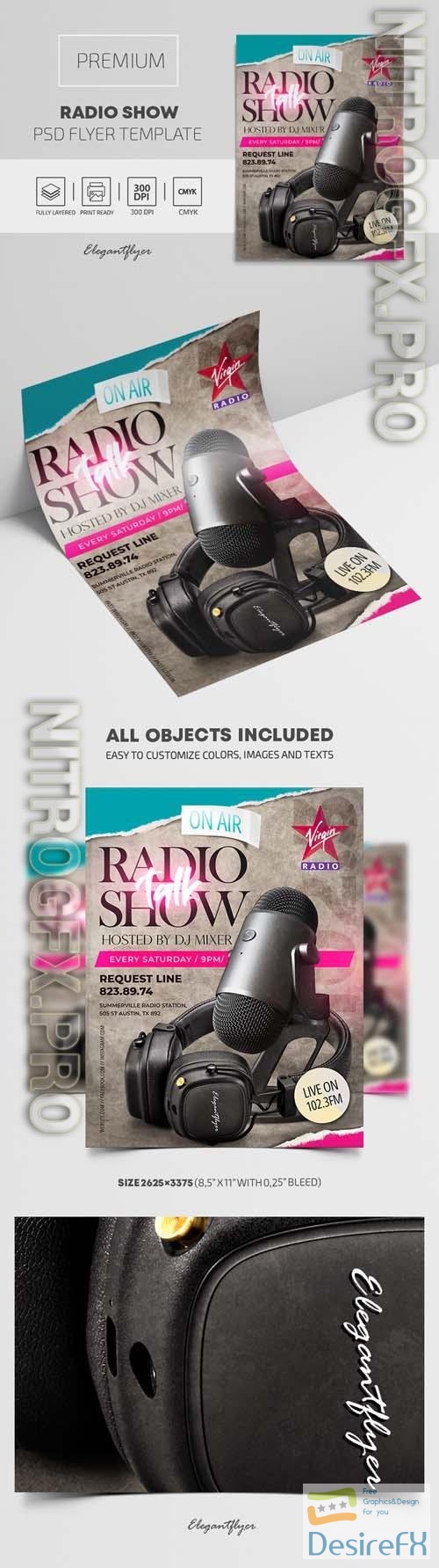 Radio Show Premium PSD Flyer Template