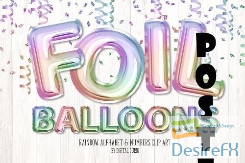 Rainbow Foil Balloon Alphabet - 5760787