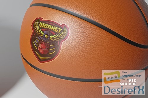 Real Logo on Basketball mockup C4DA957 PSD