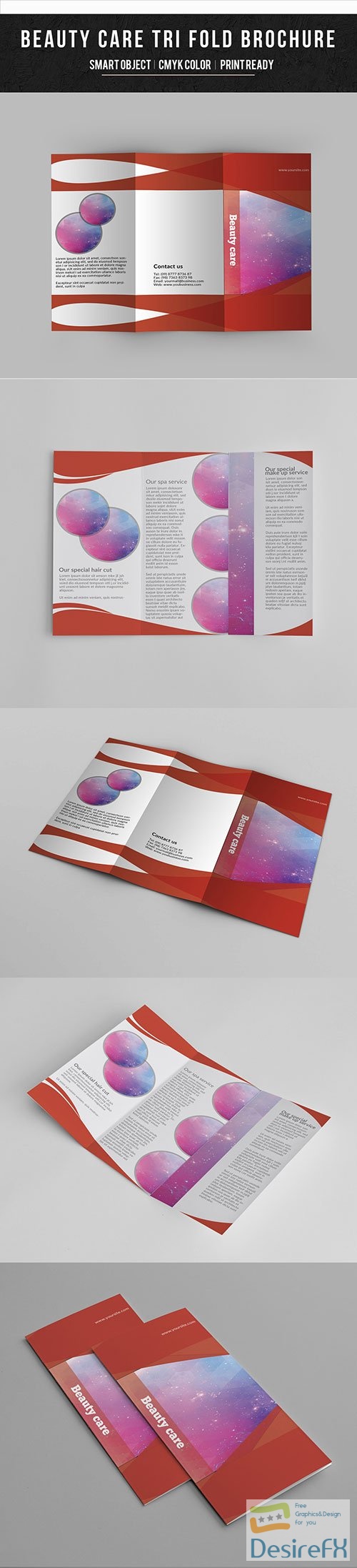 Red Bordered Brochure Layout