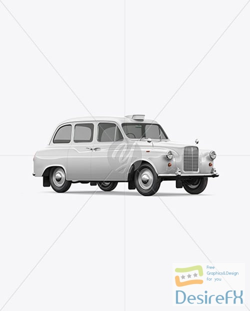 Retro Cab Car Mockup - Half Side View 45811
