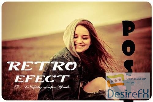 Retro Effect Photoshop Action Bundle