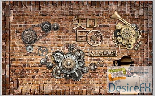 Retro nostalgic industrial wind three dimensional letter tooling wall
