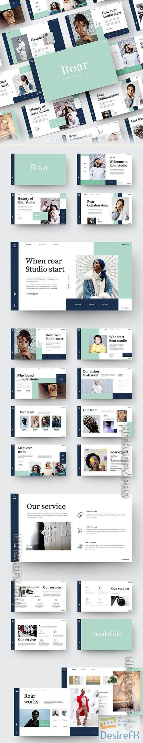 Roar - Business Powerpoint, Keynote and Google Slides Template