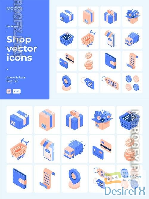 Shop Isometric Vector Icons