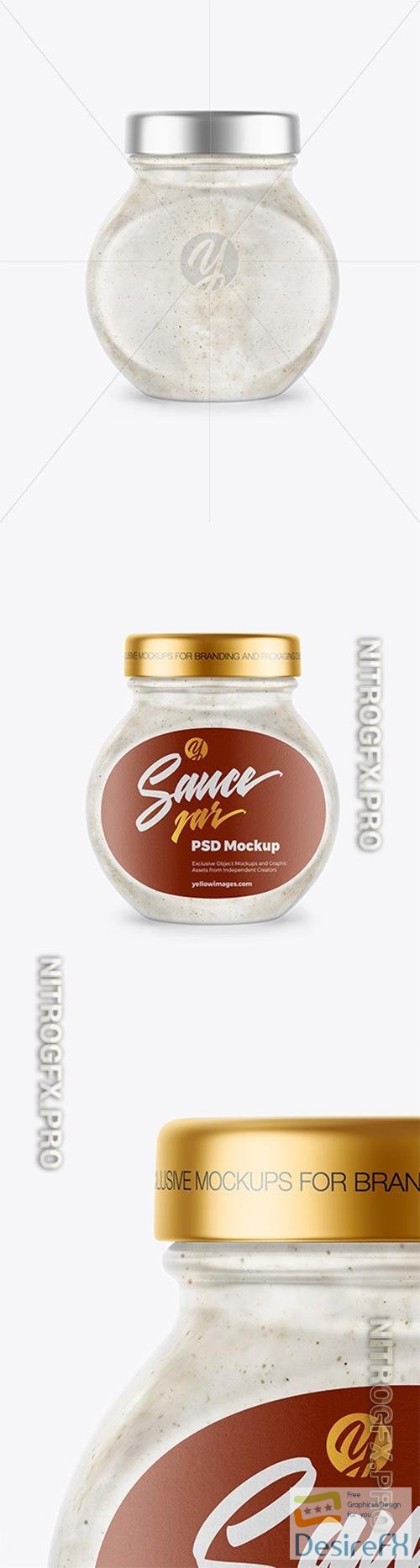 Sour Cream Sauce w/ Mushrooms Jar Mockup 81545